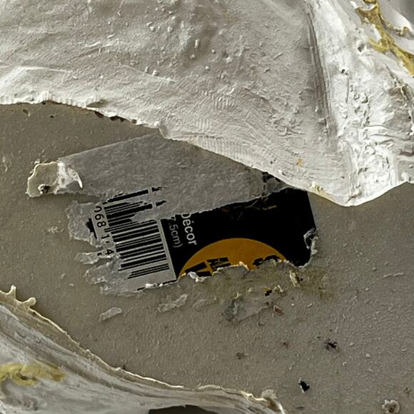 White & Gold 6" Decorative Skull Floral Scrollwork Halloween Apothecary Holiday - Picture 7 of 10